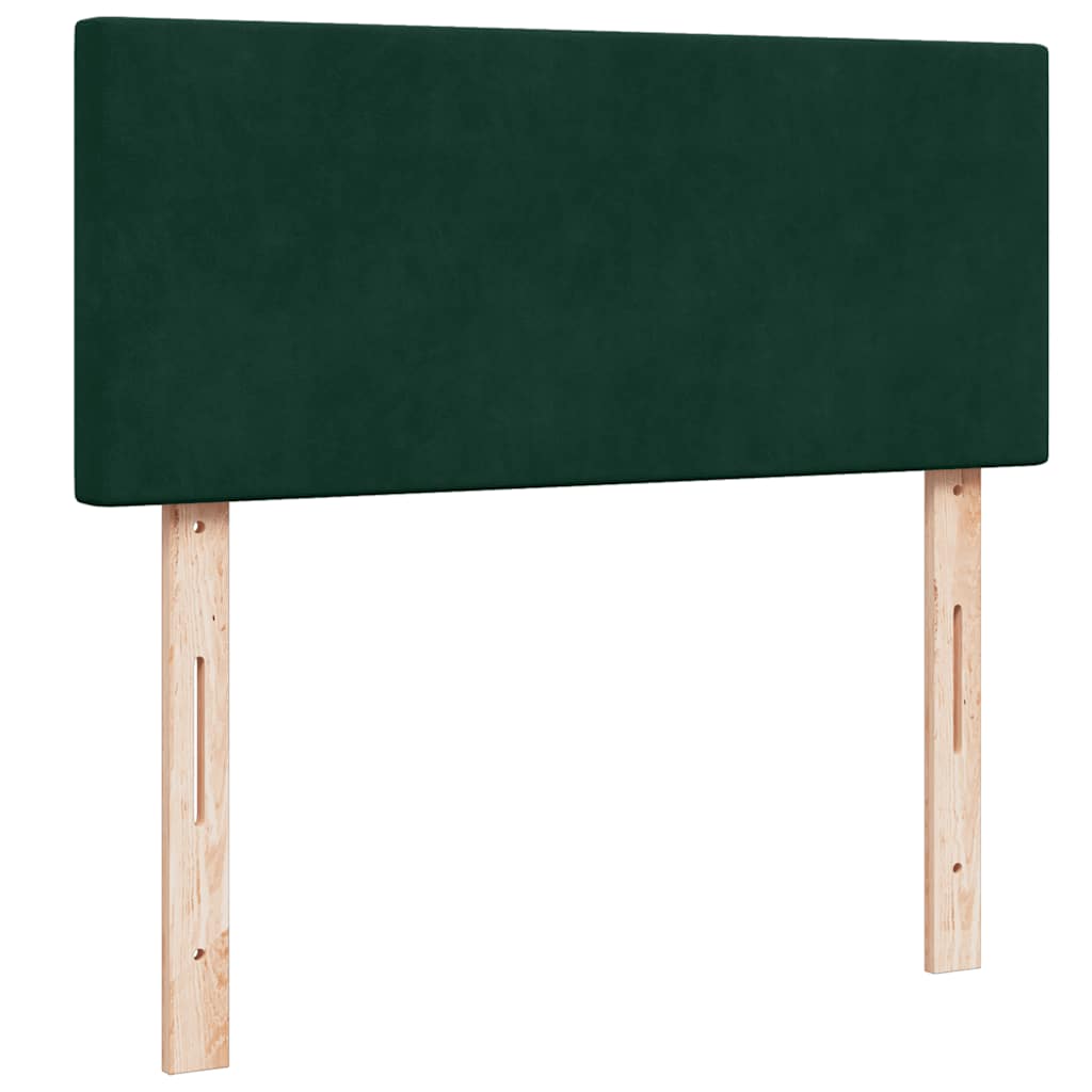 Giroletto a Molle con Materasso Verde Scuro 120x190 cm Velluto | homemem39