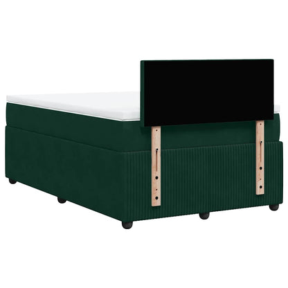 Giroletto a Molle con Materasso Verde Scuro 120x190 cm Velluto | homemem39