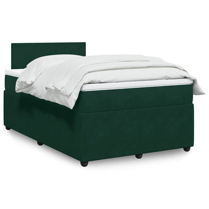 Giroletto a Molle con Materasso Verde Scuro 120x190 cm Velluto | homemem39