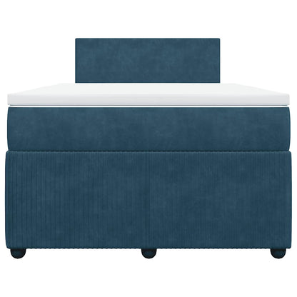Giroletto a Molle con Materasso Blu 120x190 cm in Velluto