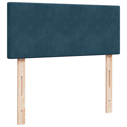 Giroletto a Molle con Materasso Blu 120x190 cm in Velluto | homemem39