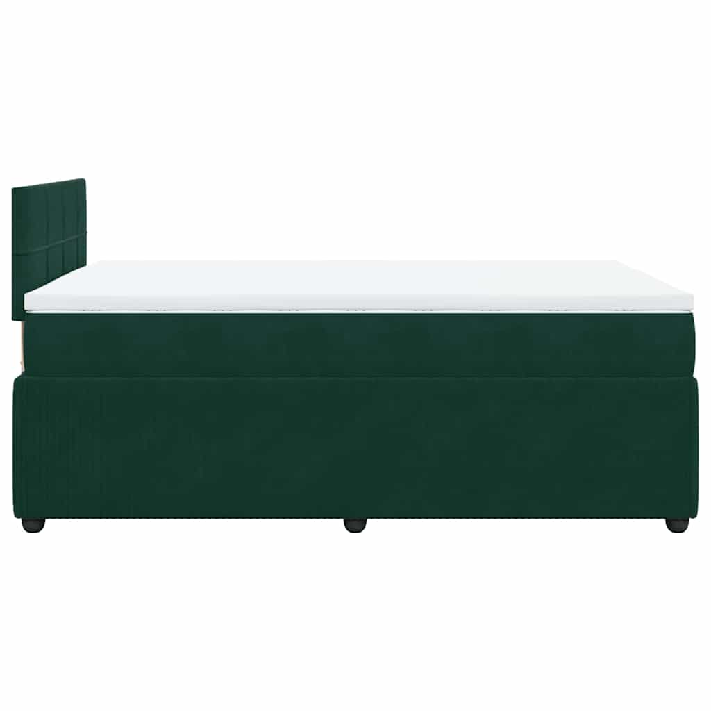 Giroletto a Molle con Materasso Verde Scuro 120x190 cm Velluto | homemem39