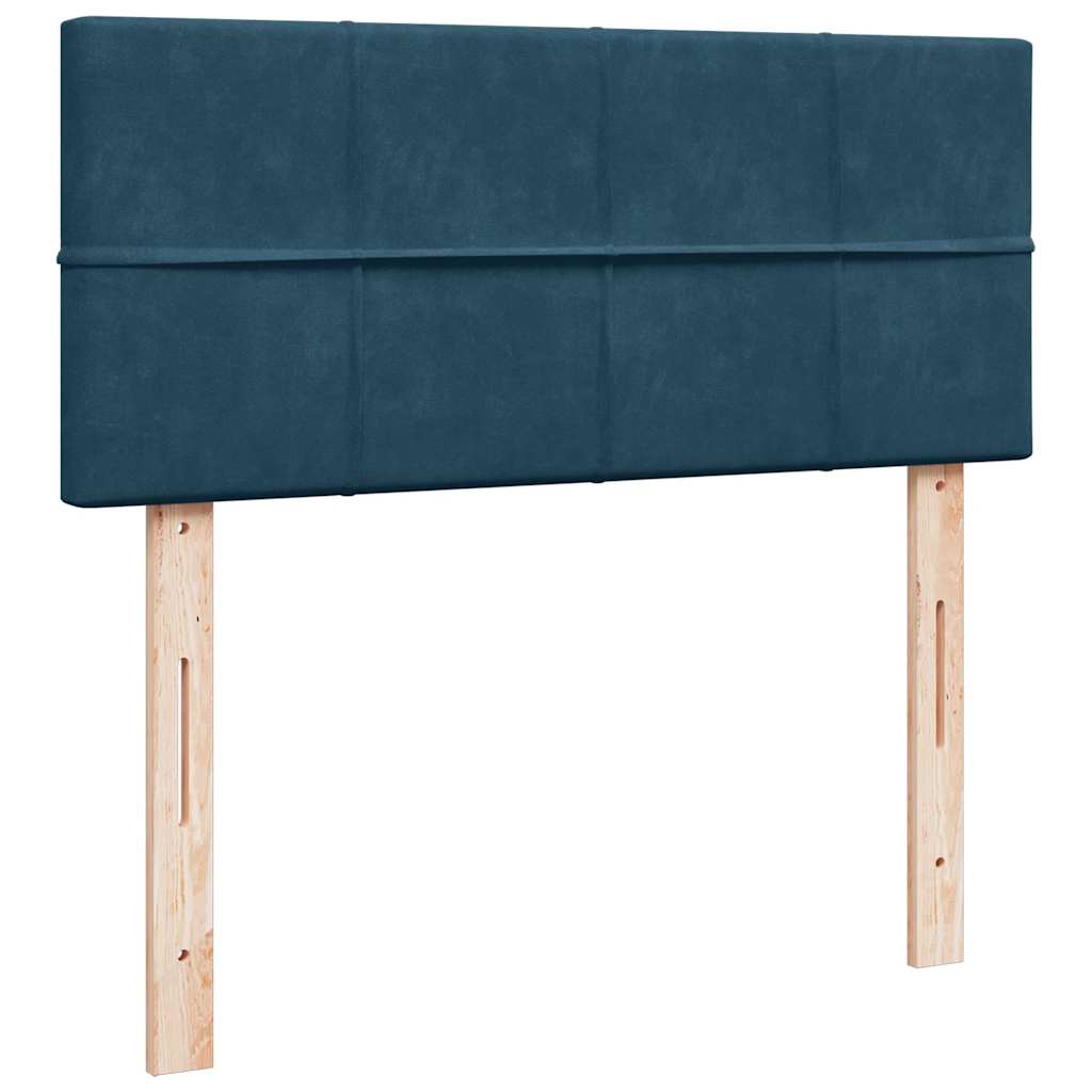 Giroletto a Molle con Materasso Blu 120x190 cm in Velluto | homemem39