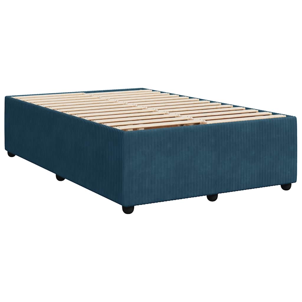 Giroletto a Molle con Materasso Blu 120x190 cm in Velluto | homemem39
