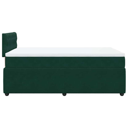 Giroletto a Molle con Materasso Verde Scuro 120x190 cm Velluto | homemem39