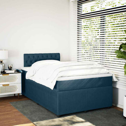 Giroletto a Molle con Materasso Blu 120x190 cm in Velluto | homemem39