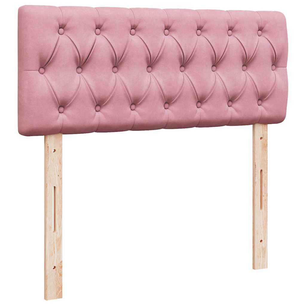 Giroletto a Molle con Materasso Rosa 120x190 cm in Velluto | homemem39