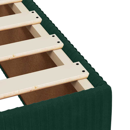 Giroletto a Molle con Materasso Verde Scuro 120x190 cm Velluto | homemem39
