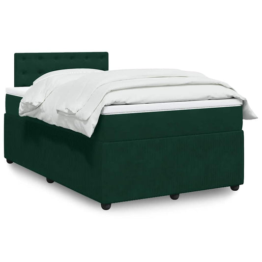 Giroletto a Molle con Materasso Verde Scuro 120x190 cm Velluto | homemem39