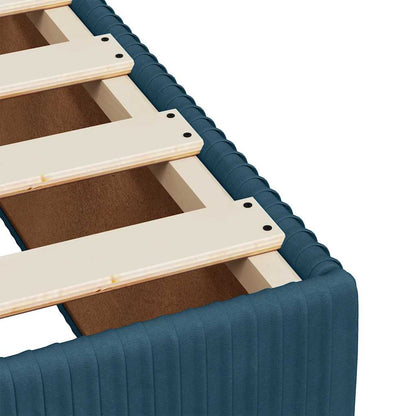 Giroletto a Molle con Materasso Blu 120x190 cm in Velluto | homemem39