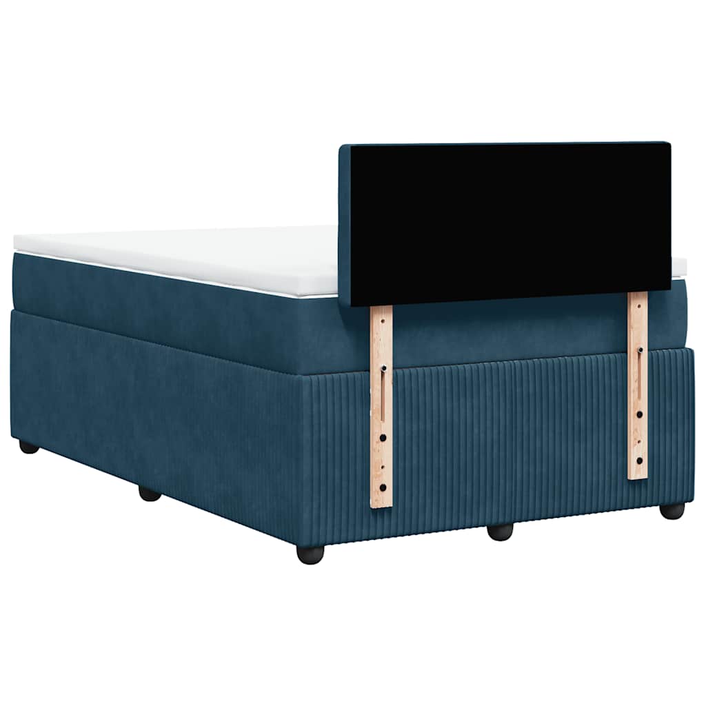 Giroletto a Molle con Materasso Blu 120x190 cm in Velluto | homemem39