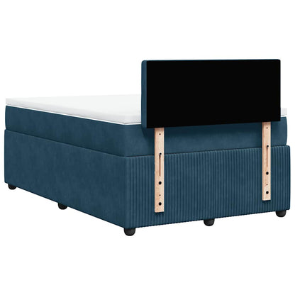 Giroletto a Molle con Materasso Blu 120x190 cm in Velluto | homemem39