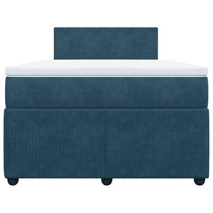 Giroletto a Molle con Materasso Blu 120x200 cm in Velluto