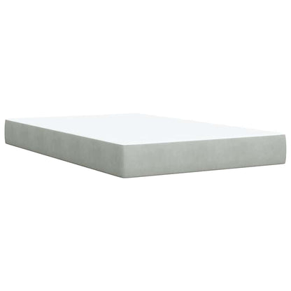 Giroletto a Molle con Materasso Grigio Chiaro 120x200cm Velluto | homemem39