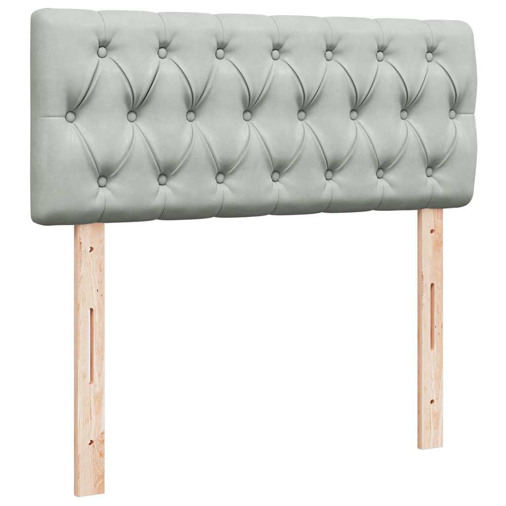 Giroletto a Molle con Materasso Grigio Chiaro 120x200cm Velluto | homemem39