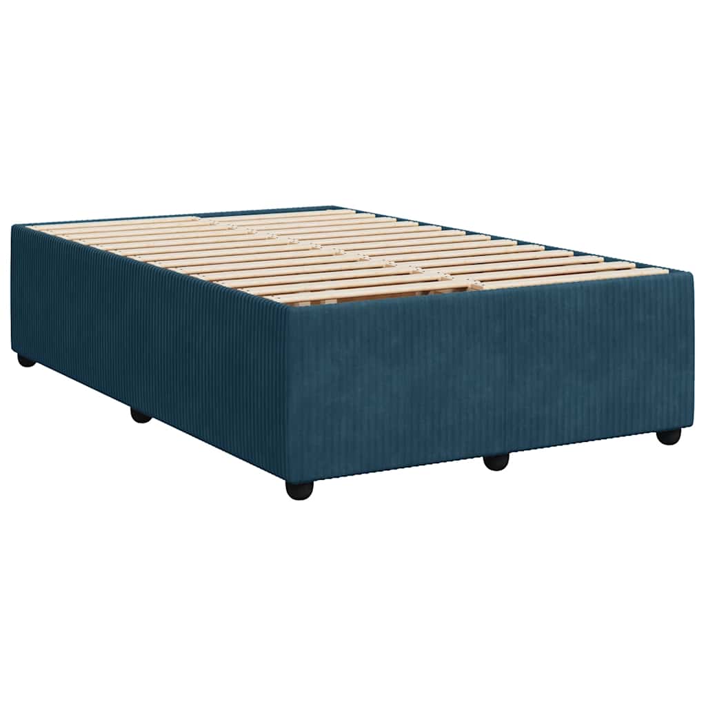 Giroletto a Molle con Materasso Blu 120x200 cm in Velluto