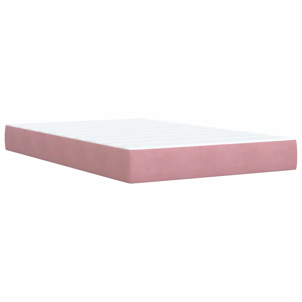 Giroletto a Molle con Materasso Rosa 120x200 cm in Velluto | homemem39