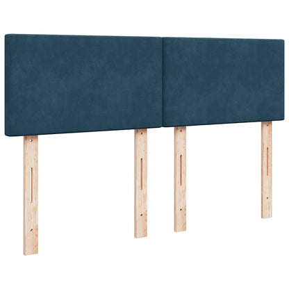 Giroletto a Molle con Materasso Blu 140x190 cm in Velluto
