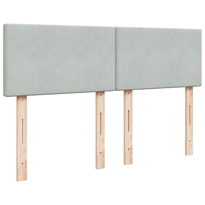 Giroletto a Molle con Materasso Grigio Chiaro 160x200cm Velluto - homemem39