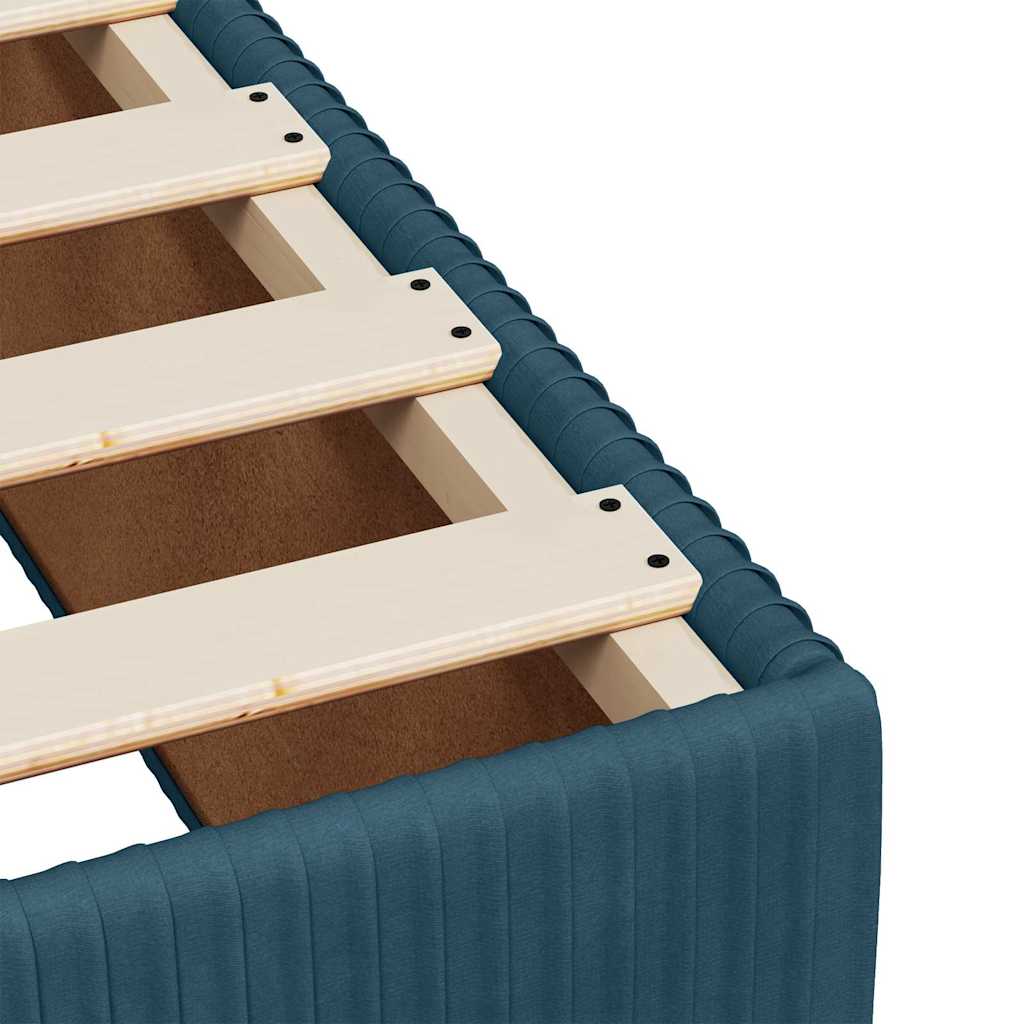 Giroletto a Molle con Materasso Blu 160x200 cm in Velluto | homemem39