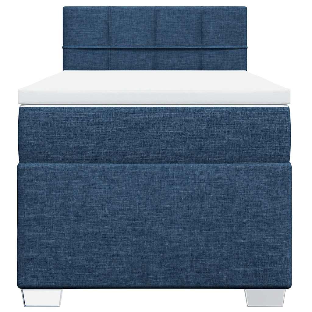 Giroletto a Molle con Materasso Blu 80x200 cm inTessuto | homemem39