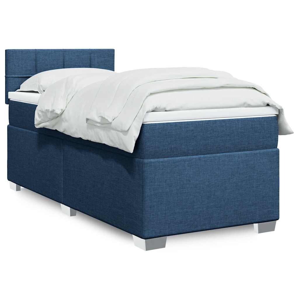 Giroletto a Molle con Materasso Blu 80x200 cm inTessuto | homemem39