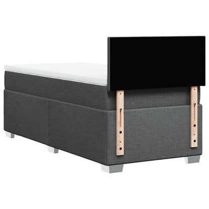 Giroletto a Molle con Materasso Grigio Scuro 90x190 cm Tessuto | homemem39