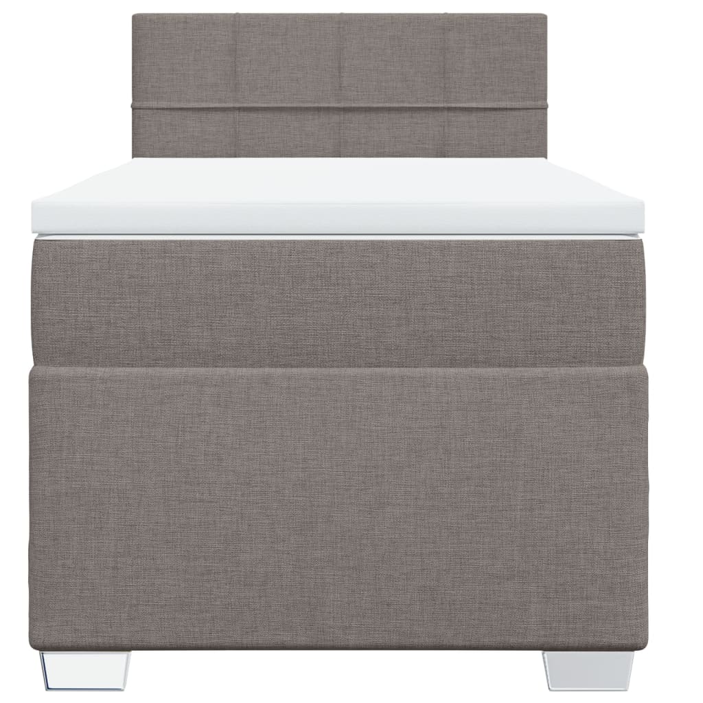 Giroletto a Molle con Materasso Tortora 90x190 cm in Tessuto
