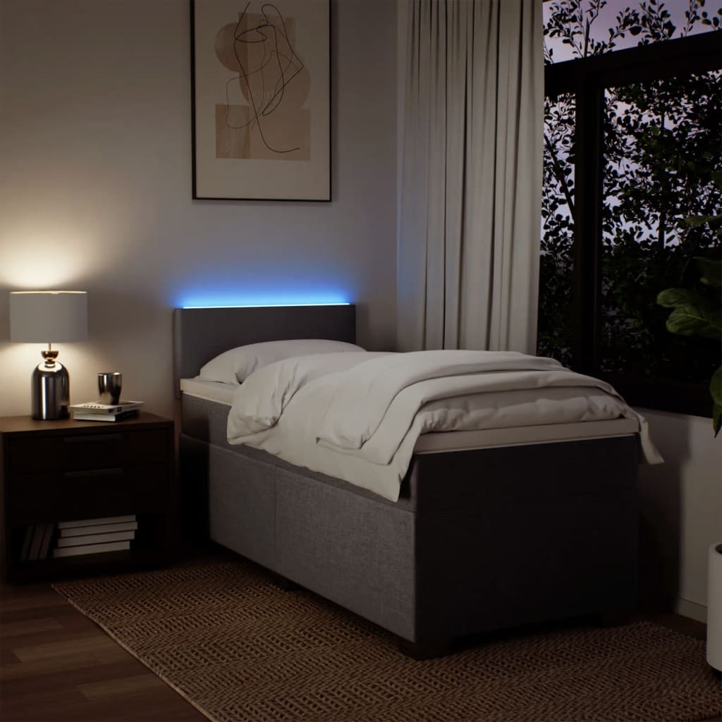 Giroletto a Molle con Materasso Tortora 90x200 cm inTessuto - homemem39