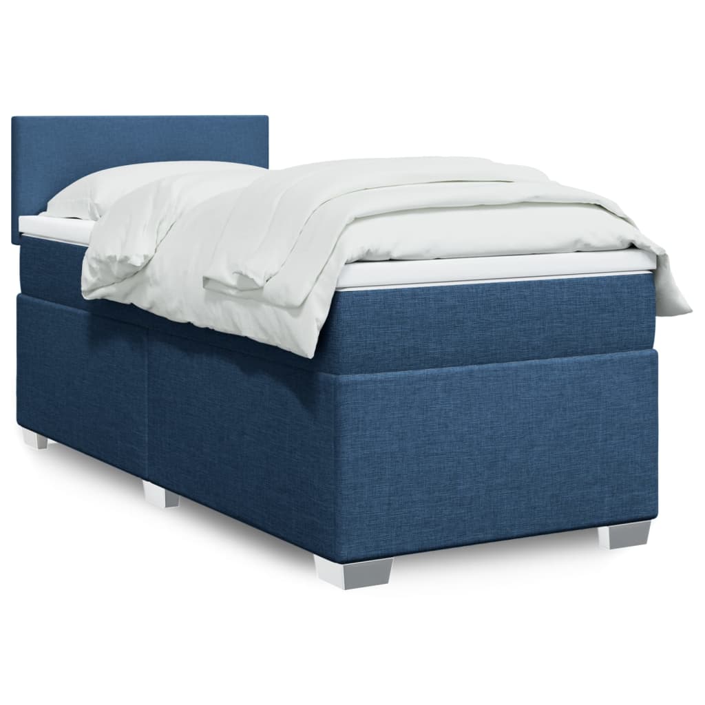 Giroletto a Molle con Materasso Blu 90x200 cm inTessuto | homemem39