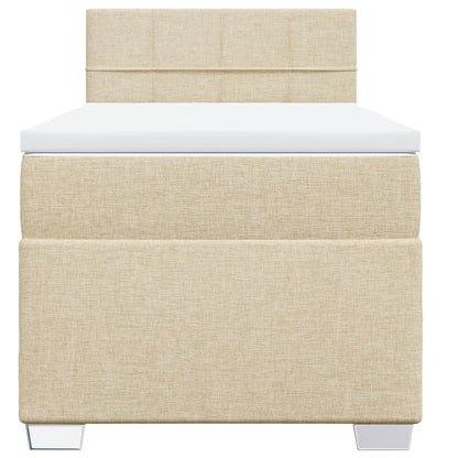 Giroletto a Molle con Materasso Crema 90x200 cm inTessuto | homemem39