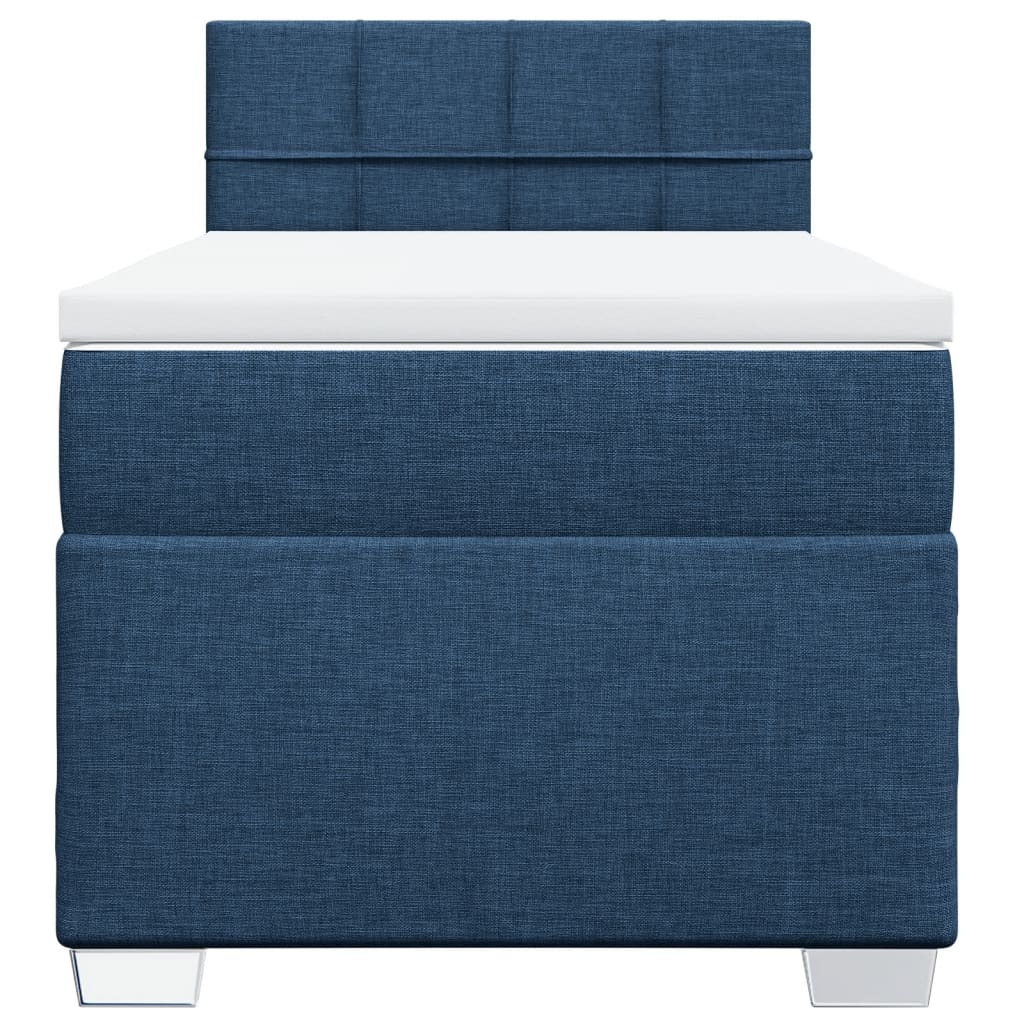 Giroletto a Molle con Materasso Blu 90x200 cm inTessuto | homemem39