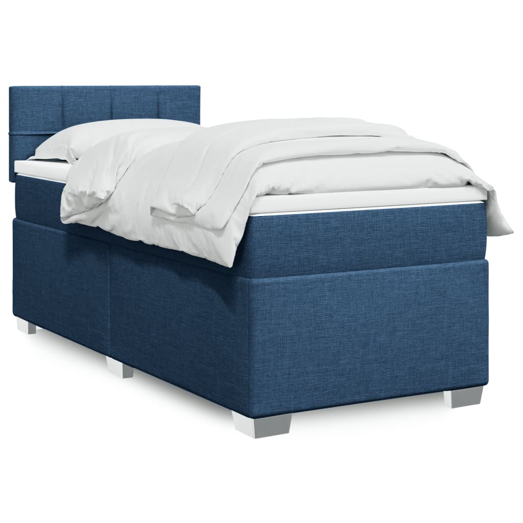 Giroletto a Molle con Materasso Blu 90x200 cm inTessuto | homemem39