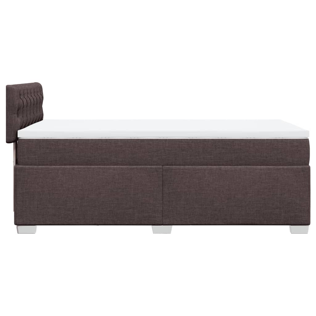 Giroletto a Molle con Materasso Marrone Scuro 90x200 cm Tessuto | homemem39
