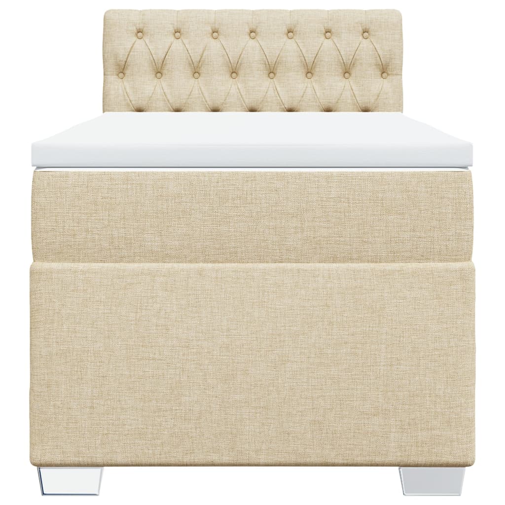 Giroletto a Molle con Materasso Crema 90x200 cm inTessuto | homemem39