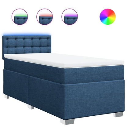 Giroletto a Molle con Materasso Blu 90x200 cm inTessuto | homemem39
