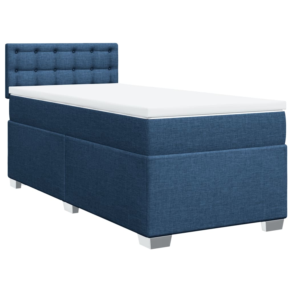 Giroletto a Molle con Materasso Blu 90x200 cm inTessuto | homemem39