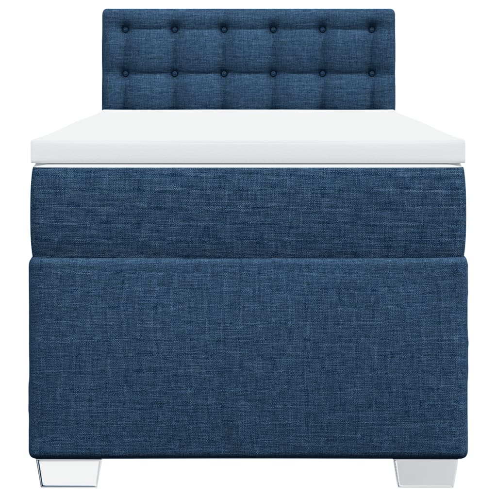 Giroletto a Molle con Materasso Blu 90x200 cm inTessuto | homemem39