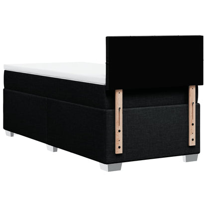 Giroletto a Molle con Materasso Nero 100x200 cm in Tessuto | homemem39