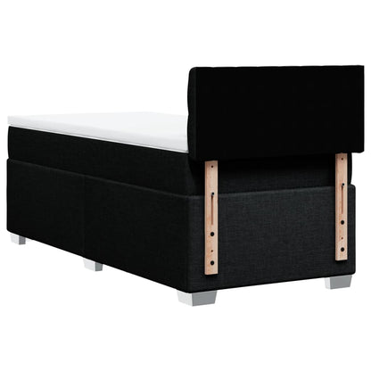 Giroletto a Molle con Materasso Nero 100x200 cm in Tessuto | homemem39