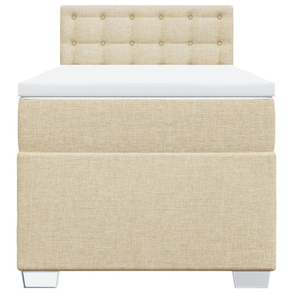 Giroletto a Molle con Materasso Crema 100x200 cm in Tessuto - homemem39