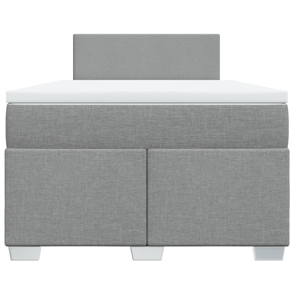 Giroletto a Molle con Materasso Grigio Chiaro 120x190cm Tessuto | homemem39