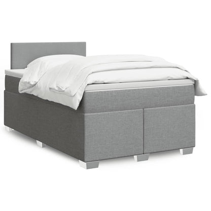 Giroletto a Molle con Materasso Grigio Chiaro 120x190cm Tessuto | homemem39