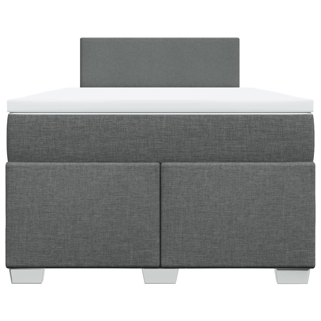 Giroletto a Molle con Materasso Grigio Scuro 120x190cm Tessuto