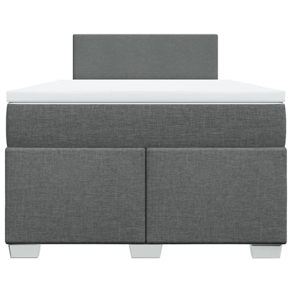 Giroletto a Molle con Materasso Grigio Scuro 120x190cm Tessuto