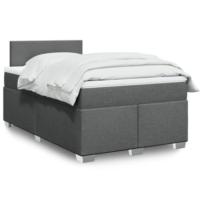 Giroletto a Molle con Materasso Grigio Scuro 120x190cm Tessuto | homemem39
