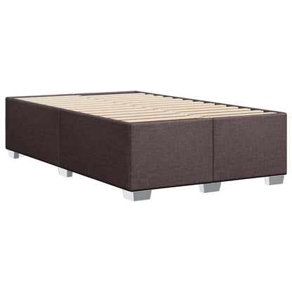 Giroletto a Molle con Materasso Marrone Scuro 120x190cm Tessuto