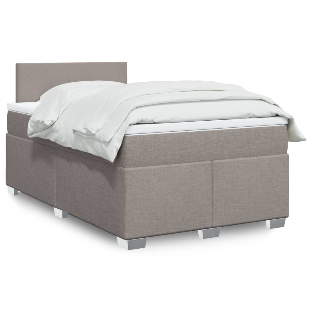 Giroletto a Molle con Materasso Tortora 120x190 cm in Tessuto | homemem39
