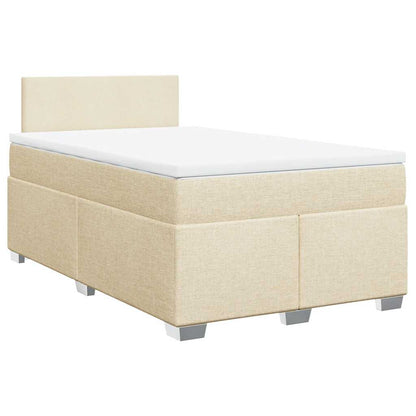 Giroletto a Molle con Materasso Crema 120x190 cm in Tessuto | homemem39
