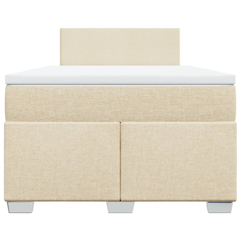 Giroletto a Molle con Materasso Crema 120x190 cm in Tessuto | homemem39